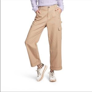 NWT Sandy Liang for Target Khaki Mid-Rise Straight Leg Pocket Pants